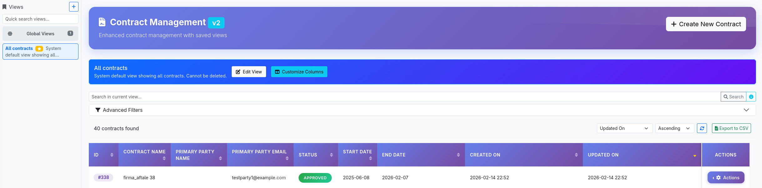 EasyContract Application Screenshot
